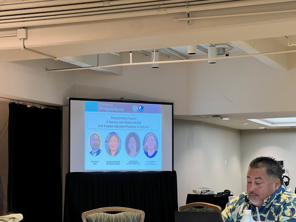 Happening now! Secondary principal forum-a panel of experts talking around supporting mental health for educators! SEL for educators! Hawaii is a trauma informed state! Lean on each other/lift other educators up every day!! @NASSP @HIDOE808 @StacyBookland @HawaiiGovOffice