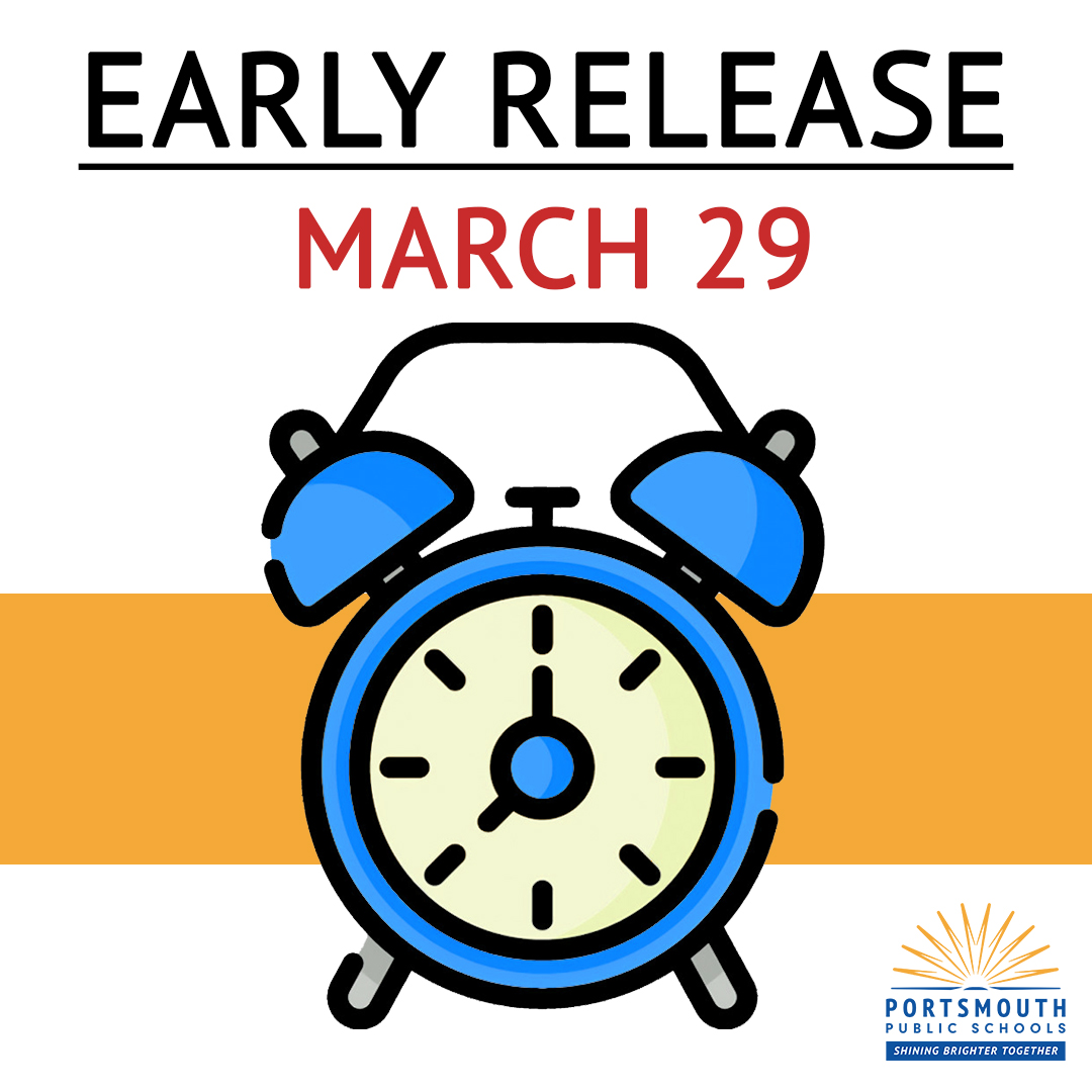 Reminder: All schools will have early release tomorrow, Friday, March 29. For school schedules, visit the School Hours webpage here: ppsk12.us/cms/One.aspx?p… #PPSShines