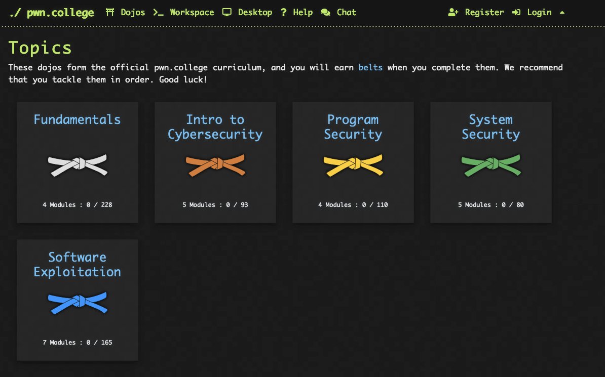 Woah found a new resource for free security training - pwn.college

Looks like they get pretty advanced in their topics too. Love seeing free trainings for folks trying to up their skills.