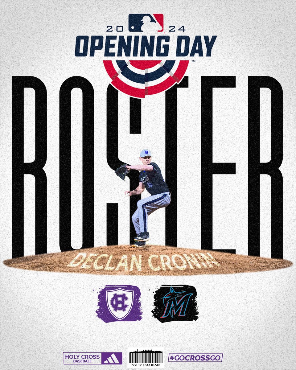 Congratulations to @dcro_11 ’19 on being named to the @Marlins #OpeningDay roster! #GoCrossGo
