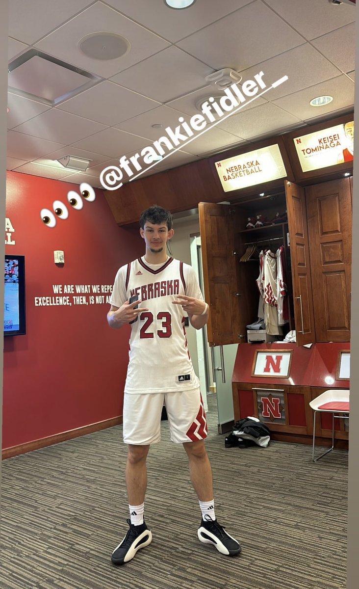 Frankie Fidler, a Transfer Portal 4-star forward, on his visit to Nebraska. The 6-7 junior averaged 20.1 points, 6.3 rebounds, and 2.6 assists per game this season at Nebraska-Omaha. on3.com/db/frankie-fid…