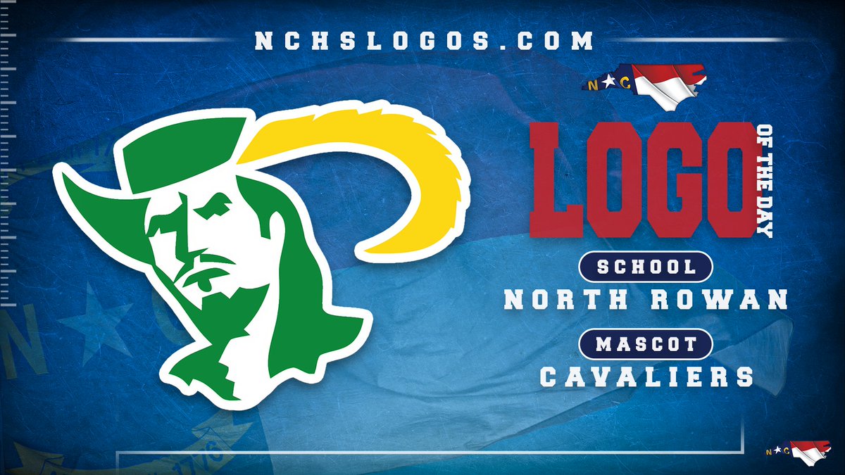 The final #NCHSLogoOfTheDay this week takes us to Rowan County to✔️out the North Rowan Cavaliers🟩🟨 @NRowanAthletics @TrueNorth_NRHS @NRHSHoops @NorthRowanFB nchslogos.com/northrowan_cav… #nchsfb #nchshoops