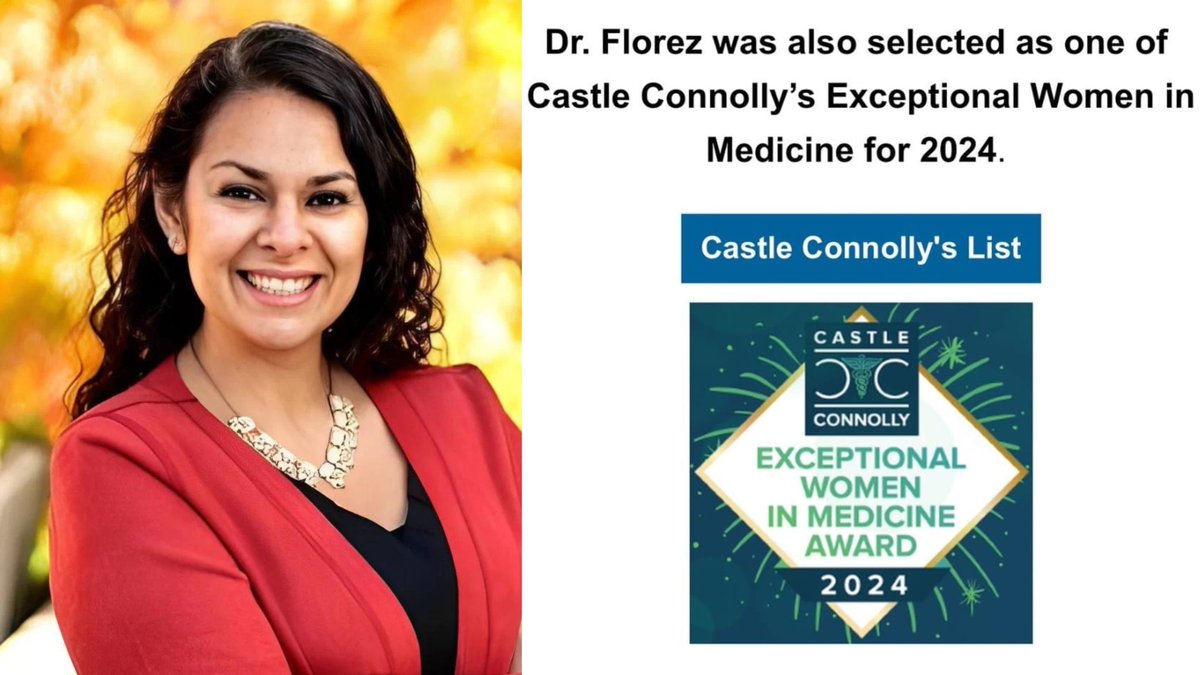 📢Congratulations are in order‼️👏👏👏

🥇Dr. Florez @NarjustFlorezMD has been named one of Castle Connolly's 2024 Exceptional Women in Medicine @CastleConnolly!

castleconnolly.com/top-doctors/na…

#exceptionalwomeninmedicine #womenwhoinspire #florezlab