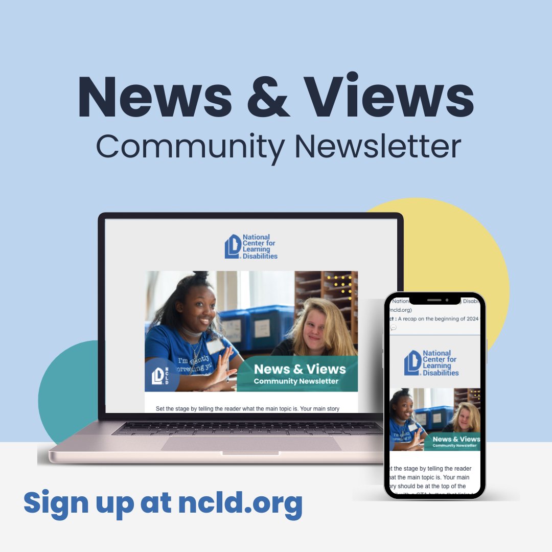 March's News & Views has arrived! 📰 Join us to explore the newest resources, discover scholarship opportunities, and find ways to advocate for individuals with learning disabilities and attention issues. ➡️ Visit ncld.co/43ETDYl to sign up now! #StandwithLD #NCLD