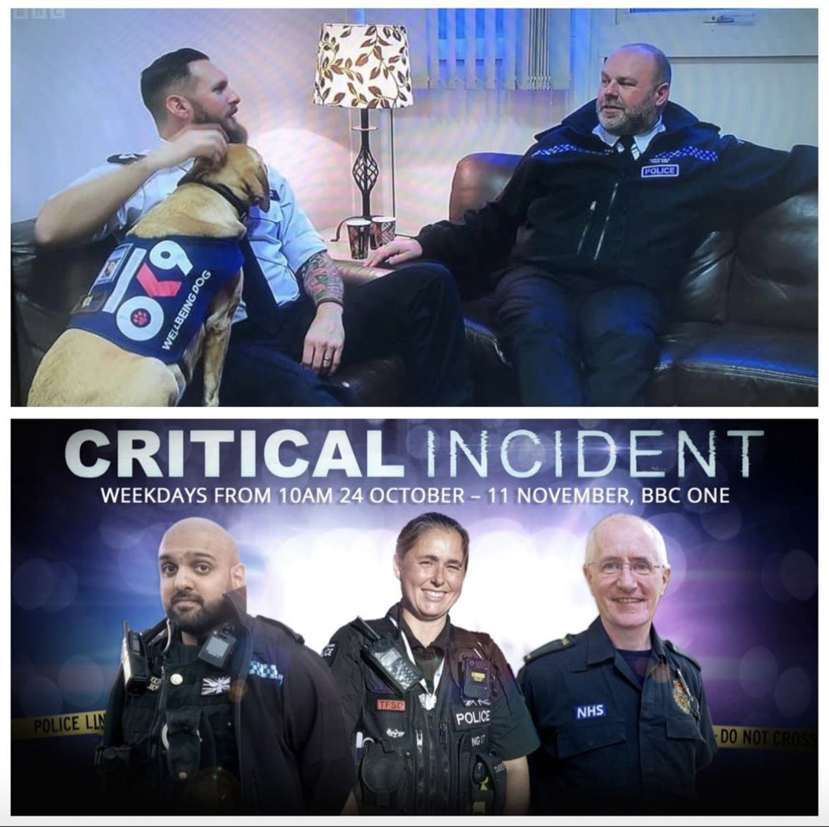 CRITICAL INCIDENT BBC1 0930 Good Friday Just been advised by the BBC that they are re running my episode of Critical Incident at 0930 tomorrow, a chance to see the story of my own journey with PTSD the special bond of Holly and the amazing friendship with Paul Law