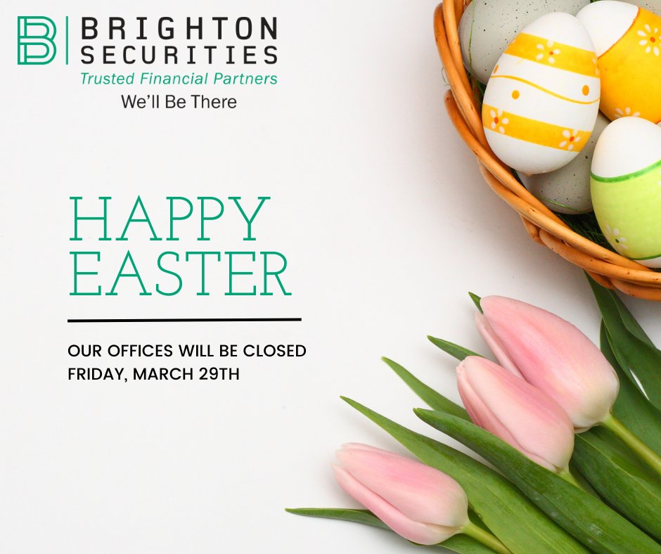 Our offices will be closed Friday, March 29th in observance of Good Friday. We wish you a very Happy Easter and joyous spring!