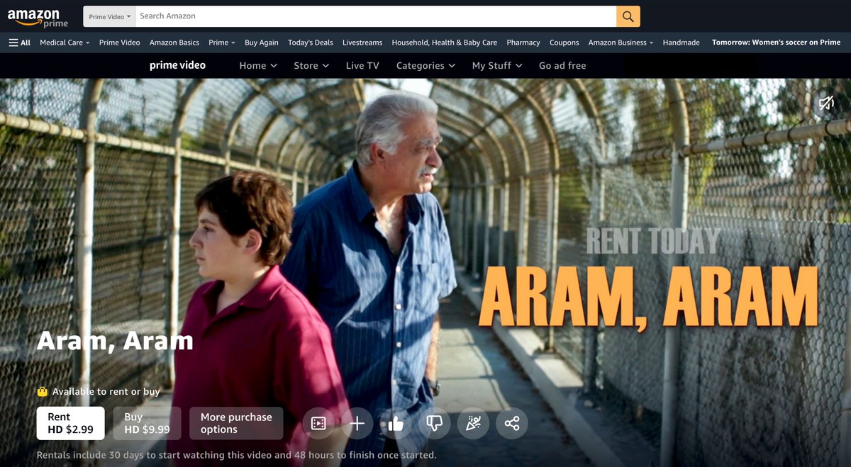 TheChambaz's tweet photo. ARAM, ARAM @AramAramFilm  is now on Amazon Prime!   Stream today https://t.co/2GwznYm8me https://t.co/uoc1rIrkcg