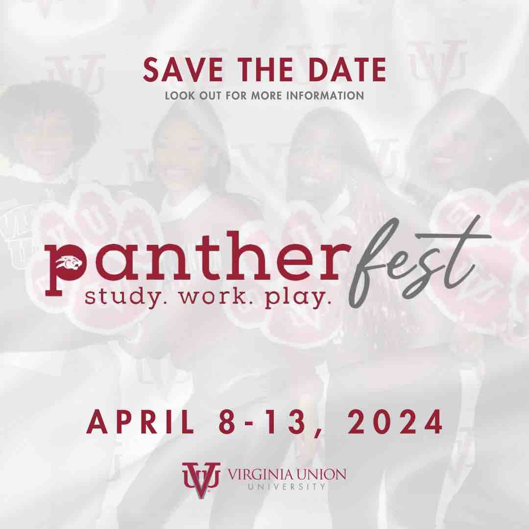 Get ready to roar with excitement at Pantherfest🐾🔥Join us for a week-long extravaganza of work, study, and play at Virginia Union University. Mark your calendars now and get ready for the ultimate Panther experience🙌🏾