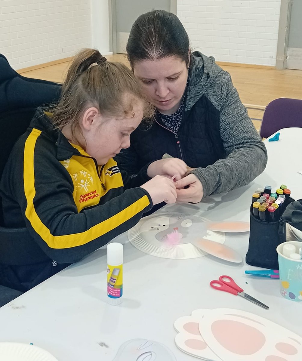 Last Saturday we hosted our Family Day in Omagh. We had a fully accessible morning. Caitlin from DSNI organised Boccia. We provided Easter crafts, designing Easter bunnies and decorating Easter buns. We enjoyed exploring Easter theme sensory play. With all ages getting crafty.