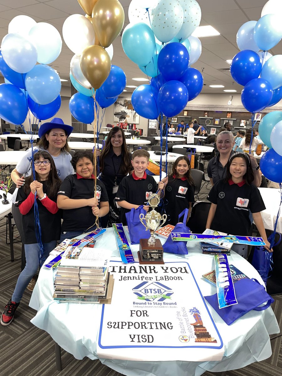 Jennifer Navarrette (@vistahillslibr1) on Twitter photo SO proud of our first place win 🏆 We’re looking forward to reading the 24/25 bluebonnet book set, donated by >><a href="/BTSBBooks/">Bound to Stay Bound</a><<. Thank you for your generosity💙! <a href="/VHESCrusaders/">Vista Hills Elementary</a> <a href="/YISDLibServices/">YISD Library Services</a> SO proud of our first place win 🏆 We’re looking forward to reading the 24/25 bluebonnet book set, donated by >><a href="/BTSBBooks/">Bound to Stay Bound</a><<. Thank you for your generosity💙! <a href="/VHESCrusaders/">Vista Hills Elementary</a> <a href="/YISDLibServices/">YISD Library Services</a>