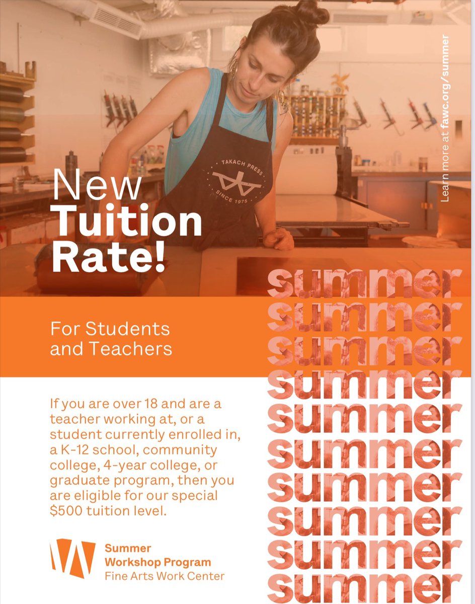 Writers! The @FAWCCapeCod is offering tuition discounts for students and teachers this summer! This is a really great deal and totally worth considering. I’ll be teaching there as well! More info at: fawc.org/summer