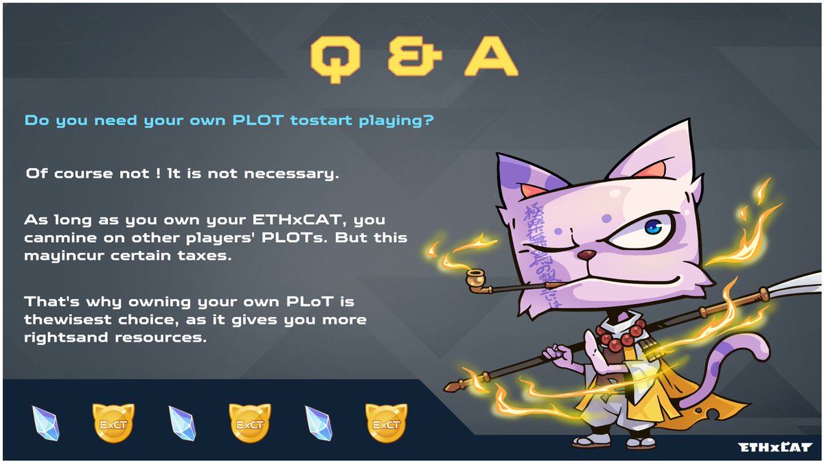 XCATSFOUNDATION's tweet photo. ๐ *Plot Introduction Part 2: #ETHxCAT* ๐ฑโจ
**Q:** Do you need your own plot to start playing? ๐ฎ๐
**A:** Of course not! It's not necessary to own a plot to dive into the adventure. You can start playing right away! ๐๐ฒ
#ETHxCAT #Gamefi #ARBchain #VirtualWorld #PlayNow https://t.co/IklBlXbZyP