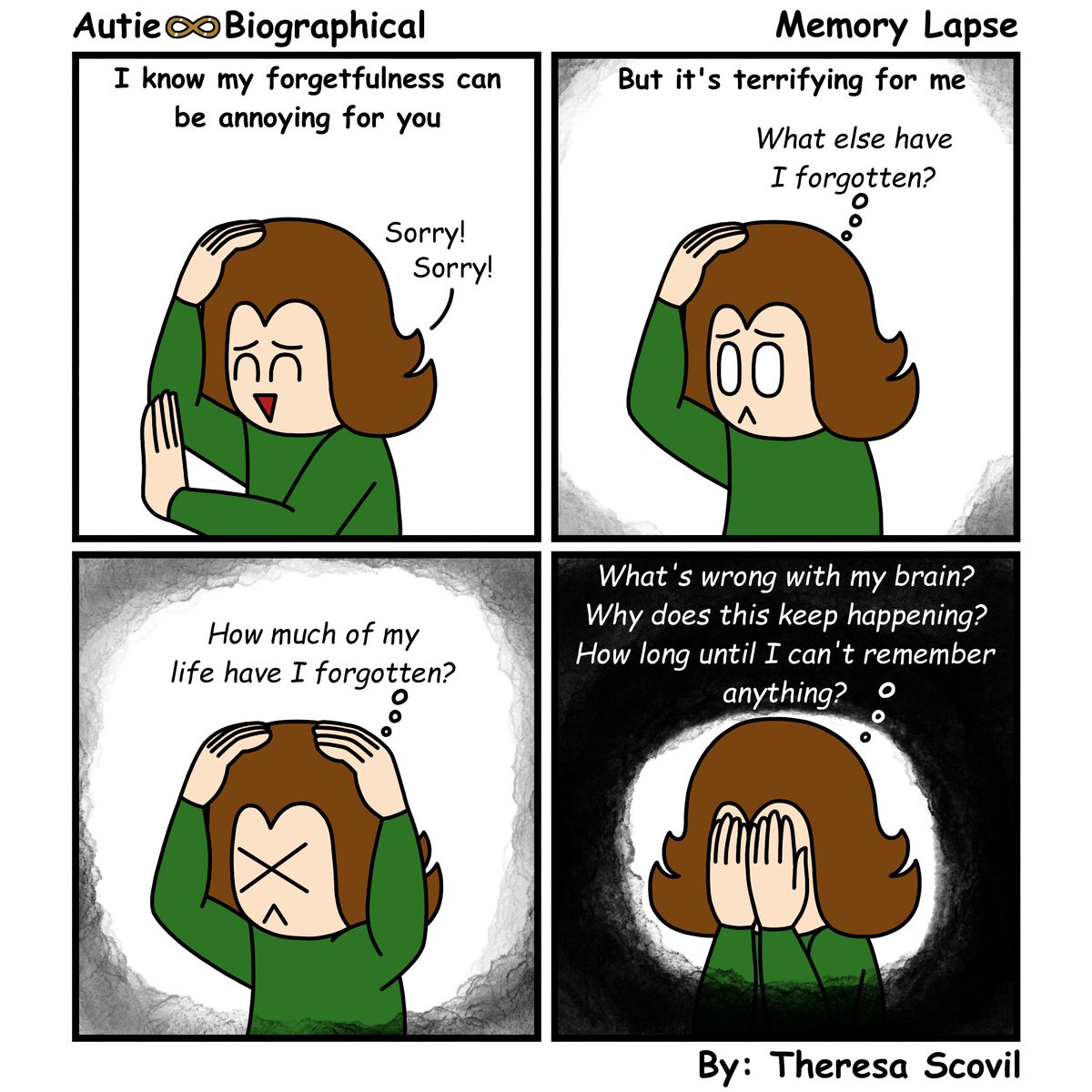 Things like depression, anxiety, and a whole host of other things can really mess with a person's memory. #AutieBiographical #MemoryIssues