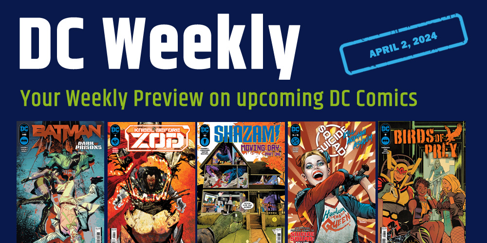 DCWEEKLY! ⚠️
DC Comics will release at least eleven brand new comics on Tuesday, April 2, 2024, including comics from Batman, Blue Beetle and Shazam! 🦹🦸‍♀️
See:  comixnow.com/2024/03/28/dc-…
#DCWeekly #April2  #DCComics #NewDCDay #Comics #ComixNOW