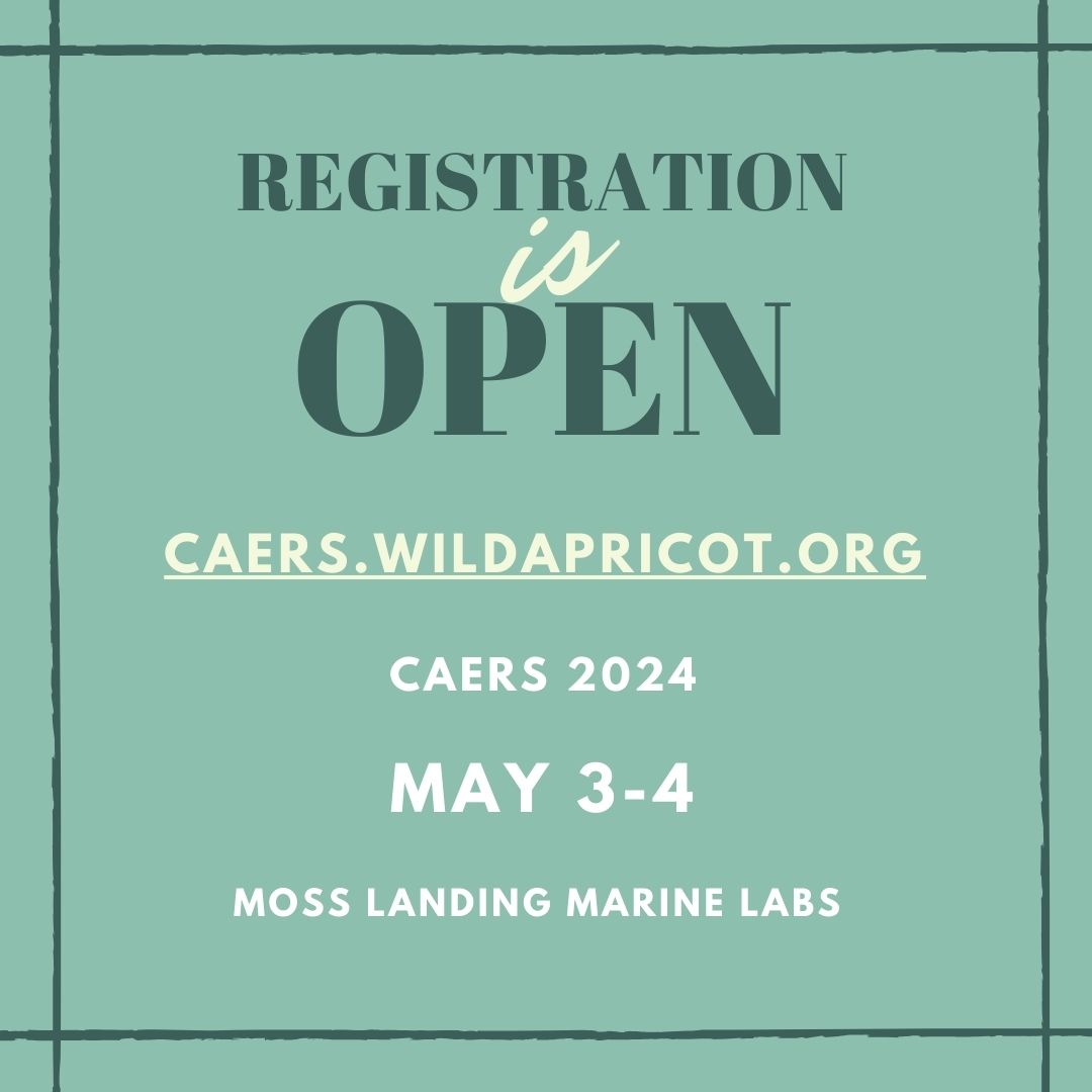 Registration for CAERS 2024 is now open caers.wildapricot.org.
Graduate and undergraduate students can also register for the Scientific Writing Workshop that will take place on May 3. Workshop participants is limited to 15 people. Make your registration as soon as possible