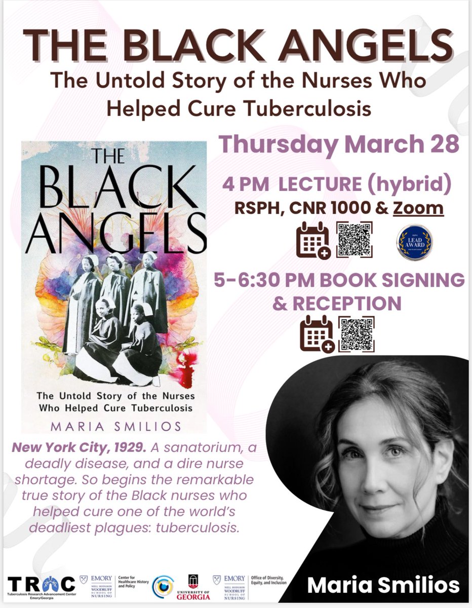 Looking forward to hearing ⁦@blackangelsbook⁩ talk about her book “The Black Angels” ⁦@Emory_TB_Center⁩ ⁦@EmoryCFAR⁩