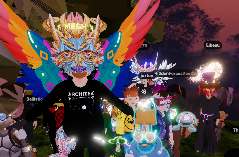 Rockin an <a href="/IRLart__/">irlart</a>, <a href="/MESHfair/">MESHfair</a> and <a href="/marc0matic/">𝕄𝔸ℝℂ-𝕆-𝕄𝔸𝕋𝕀ℂ 🤖⚡</a> ensemble at tonight's <a href="/theWIPmeetup/">TheWIPmeetup.eth</a>.