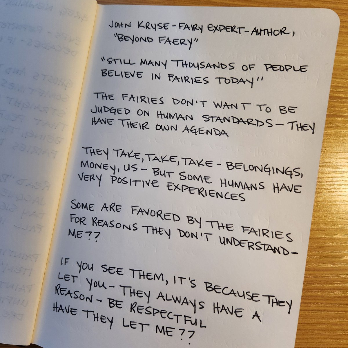 John Kruse's insights were helpful, notably when he emphasized, "If you see them, it's because they let you," which raises some... concerns. Any other key points from my notes that I should investigate further? #BlackVelvetFairies