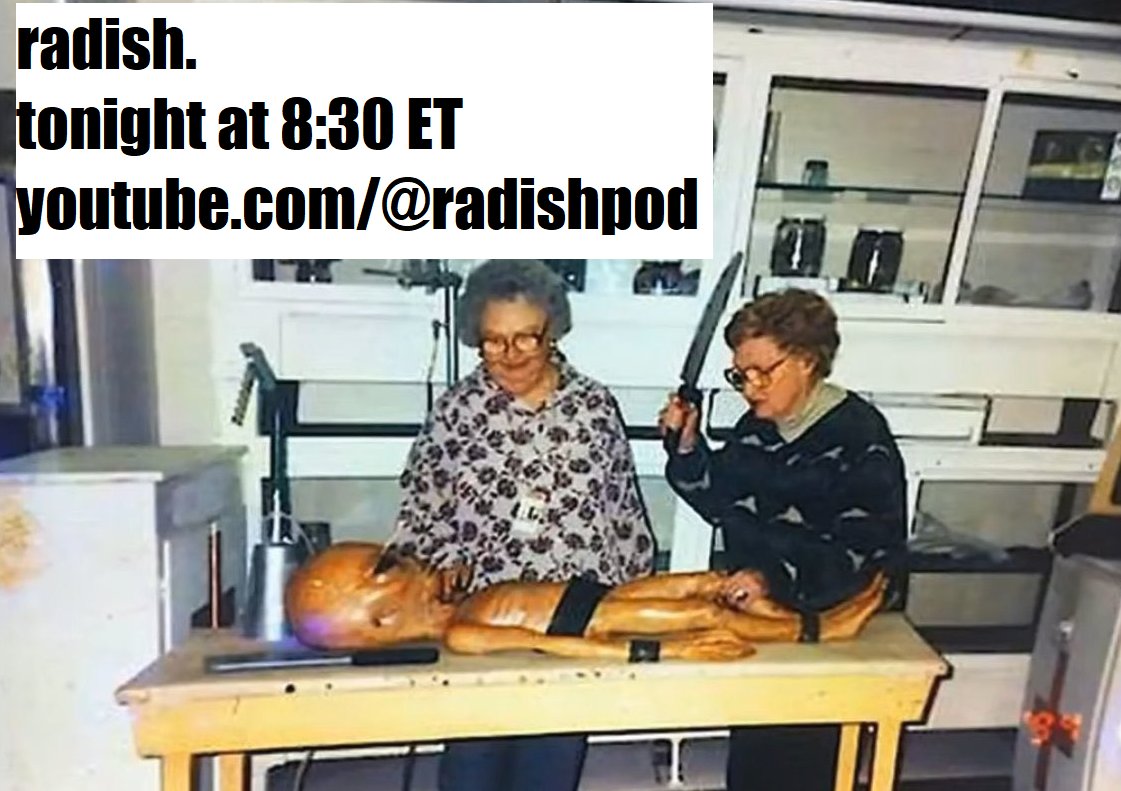 tonight we are going LIVE to record a new episode of Radish but it's the start of the youtube era! 
We will be streaming at youtube.com/@radishpod if you go to twitch we will not be there!!!  
See you on Your Tube tonite!!!!!!