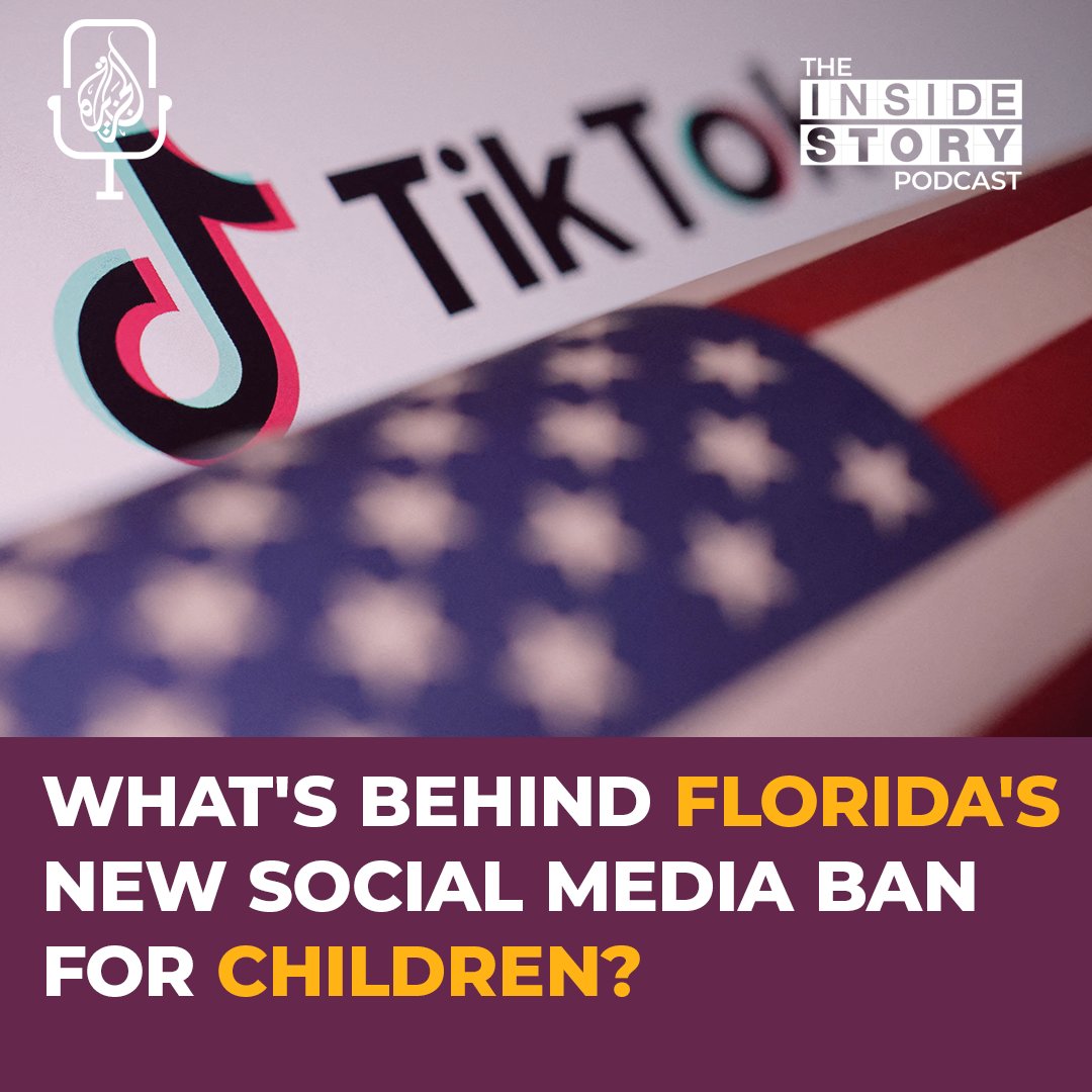 A new law in Florida will restrict or ban children from social media. 

So, what are the arguments for and against it? And what's the rest of the world doing?

🎙 #InsideStory, @BhatiaNirali and @Noeline_B discuss: aj.audio/TISP-762