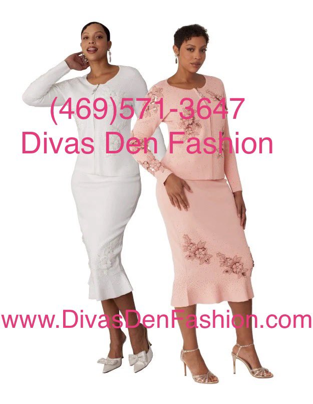 Kayla Knit 5346 Pink Skirt Suit 
divasdenfashion.com/products/kayla… 
#DivasDenFashion #KaylaKnit #pink #whiteknit #sequin #rhinestones #knitskirtsuit #Knitfashion #rufflehem #luxeknit #coutureknit #skirtsuit #petitegirlsrock #curvygirlsrock #knitcouture #churchfashions #luxefashion #Couture