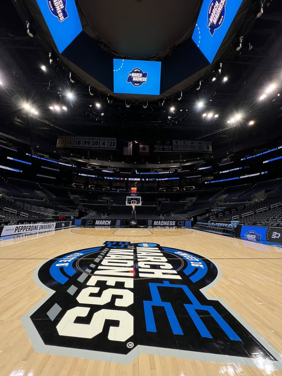 Sweet Sixteen Game Day in LA 🤩🏀 #MarchMadness #Sweet16 Doors Open: 2:39pm Game 1: @ClemsonMBB vs @ArizonaMBB - 4:09 PM Game 2: @AlabamaMBB vs @UNC_Basketball - Approx. 30 mins after the conclusion of Game 1.