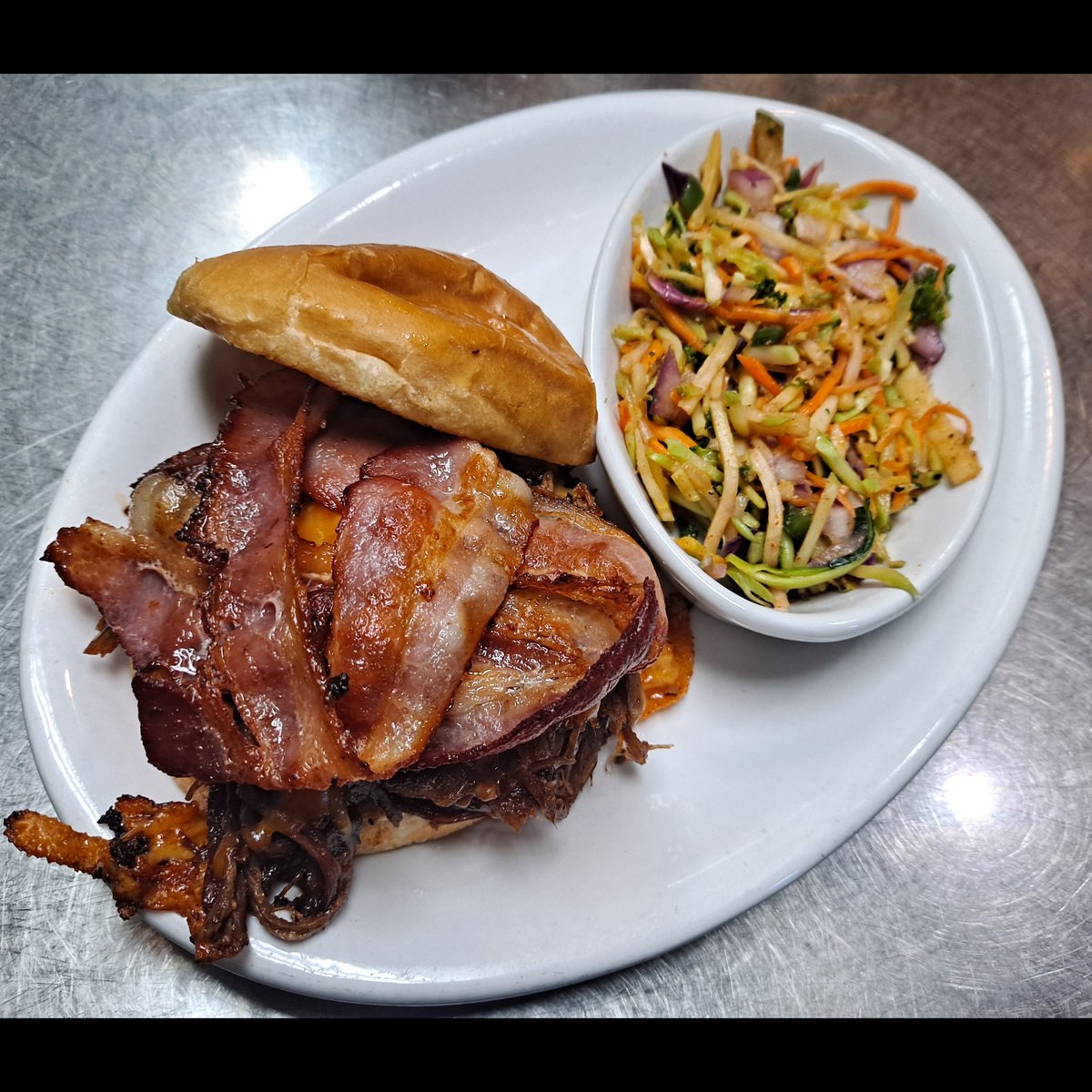 New Weekly Food Special – Bacon, Beef and Cheddar Sandwich! House-smoked beef, Brewer Jon’s Root Beer BBQ Sauce, bacon, and cheddar cheese on a toasted bun. Served with a side item of your choice. 
#BrewedOnBase #Indianapolis #FtBenIN #WhyILoveLawrence