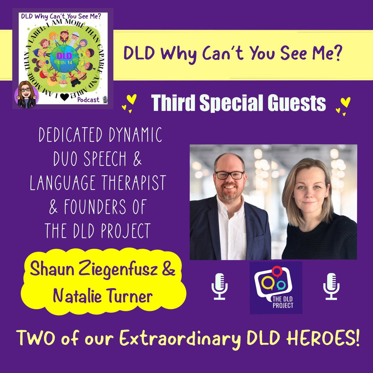 🗣️ TOMORROW Ep. 3 will be out 💜 TWO special guests @TheDLDProject_ 👏🏻👏🏻💜 thedldproject.com/what-about-dld/ #podcast #youtube #dldwhycantyouseemepodcast #devlangdis #Advocacy