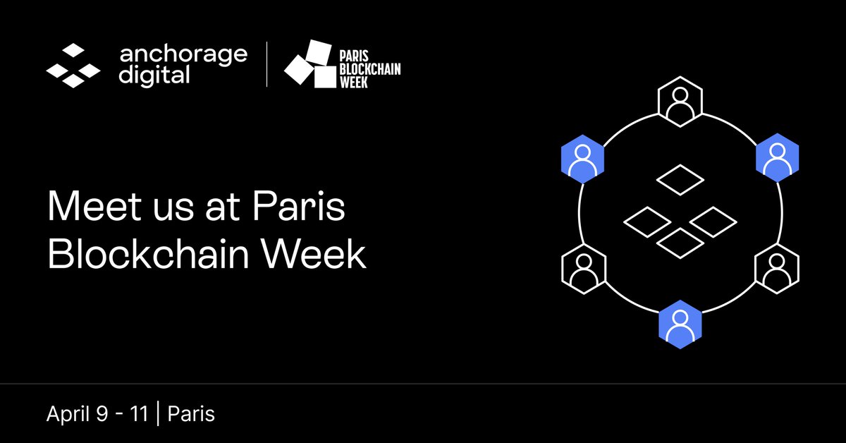 The @Anchorage Digital team is headed to @ParisBlockWeek! We're looking forward to meeting other leaders who are building for the future of digital assets. If you're attending the conference, please reach out to schedule time with our team on the ground and learn more about…