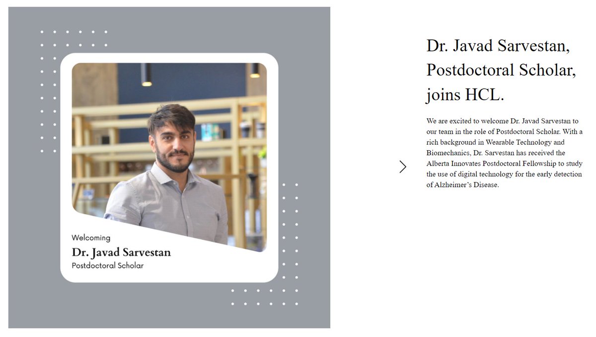 Excited to announce my new journey! I am thrilled to join the esteemed Healthy City Lab team at the University of Calgary. Looking forward to contributing to groundbreaking research in health and wellness! 
healthycitylab.ca/?pgid=lrvohrth…
#digitalhealth #Alzheimers #wearables