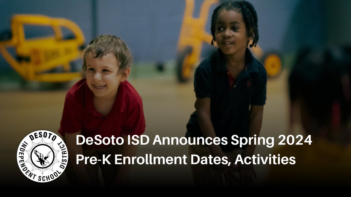 The DeSoto Independent School District is excited to announce spring enrollment dates and activities for families of soon-to-be three- and four-year-old scholars. For times, dates, and locations, read desotoisd.org/news/newsroom/…