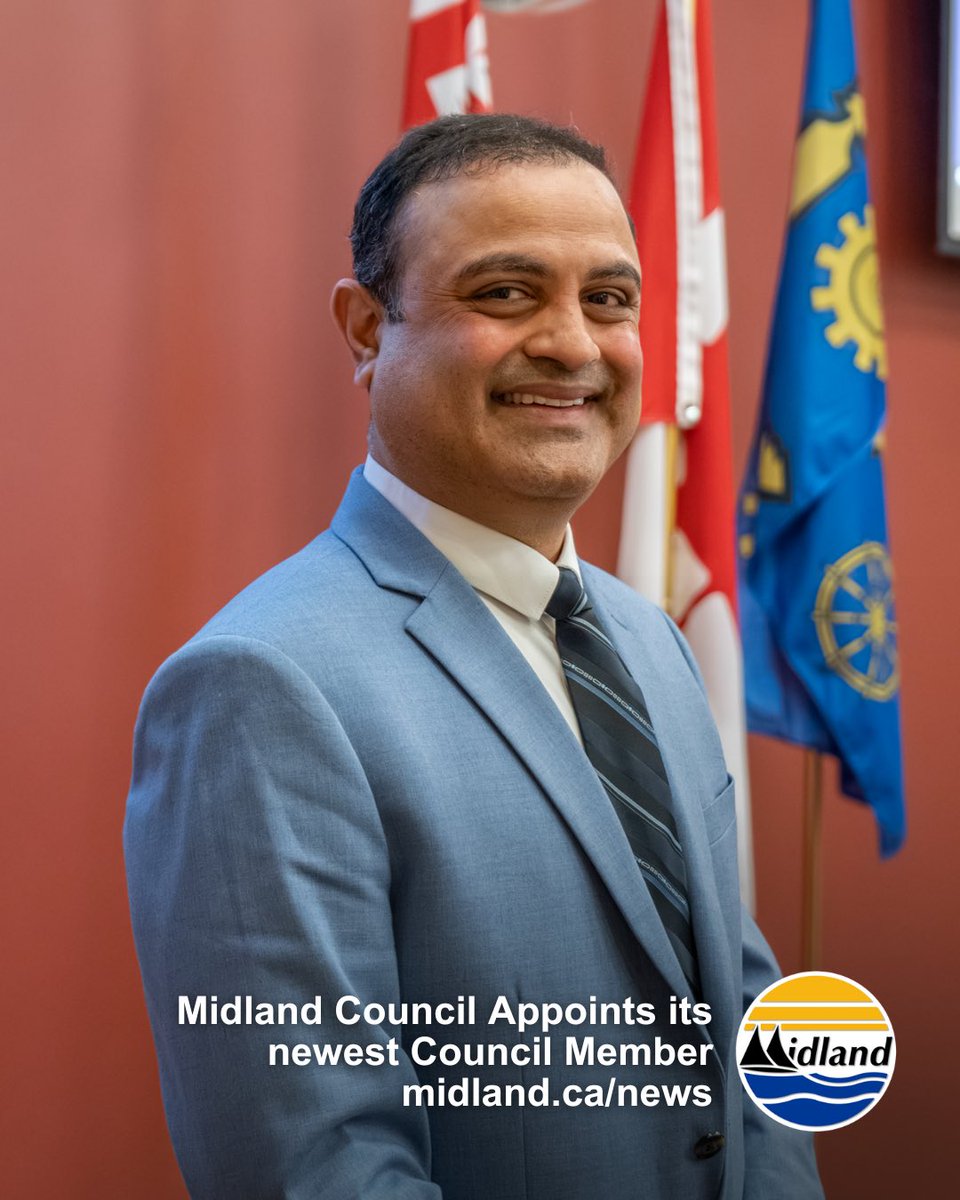 At a Special Meeting of Council held March 27, 2024, Council appointed Mr. Jasmin (Jaz) Patel as its newest member of Council. The appointment is effective immediately as Councillor Patel took the declaration of office at the meeting. Read in full, midland.ca/news.