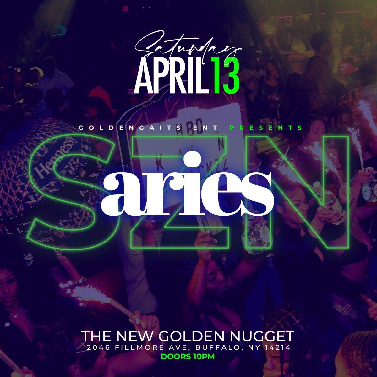 GoldenGaitsEnt's tweet photo. #GoldenGaitsEnt™ Presenst:
♈️ “AriesSZN” ♈️ Saturday April 13th @ 

The Golden Nugget 
[2046 Fillmore Ave]

 Music by @DjKennyKutz &amp; #TimelessTunez…

Kitchen Open LATE https://t.co/NJkI36gEkH