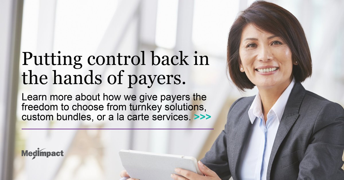 MedImpact is putting control back in the hands of #healthcare payers. That's why we offer plans the freedom to choose from turnkey solutions, custom bundles, or a la carte services based on their needs Learn more: okt.to/HLoVNe #wearemedimpact #atruepartner #healthIT