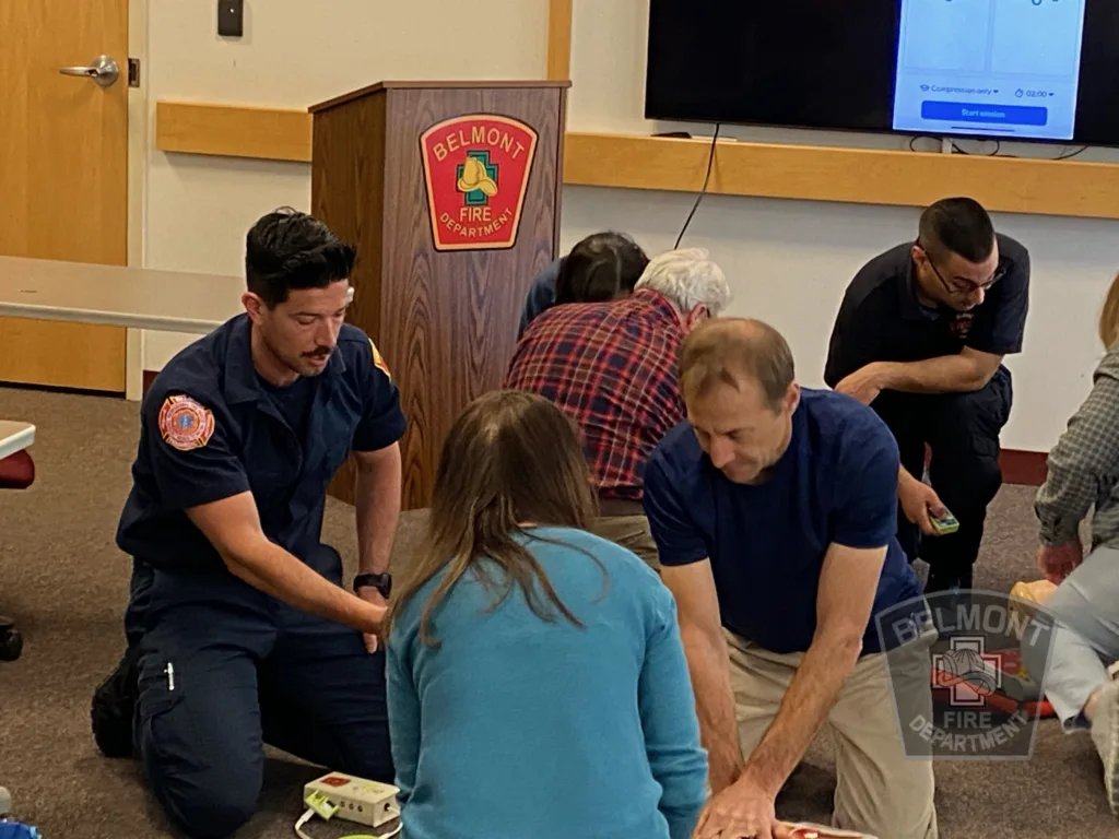 FREE LIFE SAVING SKILLS COURSE GIVEN AT FIRE HEADQUARTERS: Firefighters recently educated the community in free lifesaving skills at fire headquarters. The in person skills training allowed students to achieve a CPR certification, learn… belmontfire.org/free-life-savi…