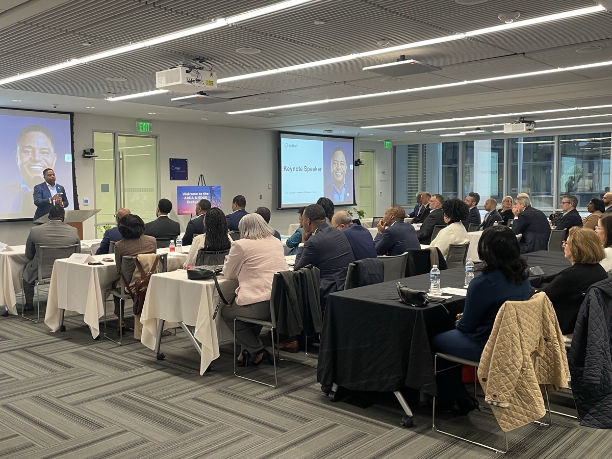 I was honored to deliver the keynote speech at the <a href="/MyBGE/">BGE</a> Smart Energy Hall celebrating graduates of the EDGE and ARDA leadership development programs. Congratulations to all the graduates – your hard work and dedication are truly inspiring.