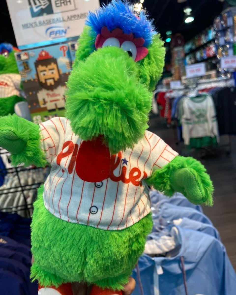 PREIT's tweet image. Get ready to cheer on the @Phillies tomorrow for their opening game with the help of Fan Treasures at @cherryhillmall! Stock up on #Phillies apparel, accessories, and of course everything Phanatic.