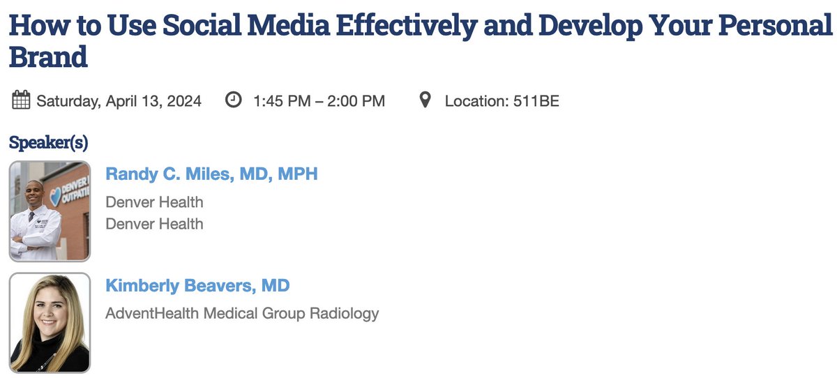 #radres and #futureradres - attending #SBI2024? Join me and @RMilesMD for our session 'How to Use Social Media Effectively and Develop Your Personal Brand' @BreastImaging