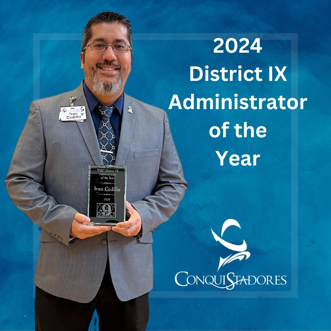 The Texas Association of Student Councils District XI names Del Valle High School Principal, Mr. Ivan Cedillo, the 2024 Administrator of the Year. Congratulations! #OFOD #ItsWhatWeDo #WeAreOne #ARatedCampus #ForgeTheFuture #THEDISTRICT @ysletaisd @IvanCedilloYISD