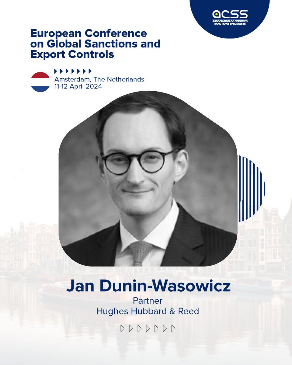 ACSS_Sanctions's tweet image. Join us on April 11-12, 2024, in Amsterdam for a deep dive into the complex global sanctions landscape.
🔗 Register now to secure your spot: 2024euconf.sanctionsassociation.org
#ACSS #ACSSConference #EUConference #ACSSEUConference