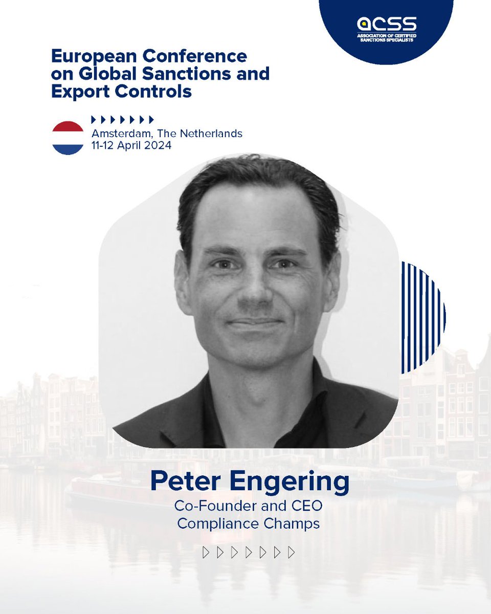 ACSS_Sanctions's tweet image. Join us on April 11-12, 2024, in Amsterdam for a deep dive into the complex global sanctions landscape.
🔗 Register now to secure your spot: 2024euconf.sanctionsassociation.org
#ACSS #ACSSConference #EUConference #ACSSEUConference