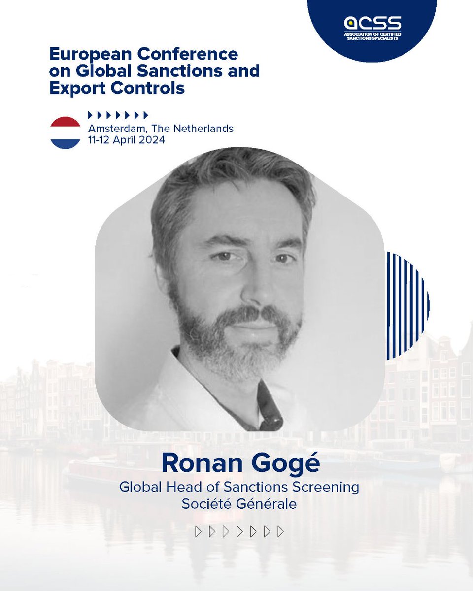 ACSS_Sanctions's tweet image. 🔗 Register now to secure your spot: 2024euconf.sanctionsassociation.org

#ACSS #ACSSConference #EUConference #ACSSEUConference #SanctionsCompliance #ExportControls