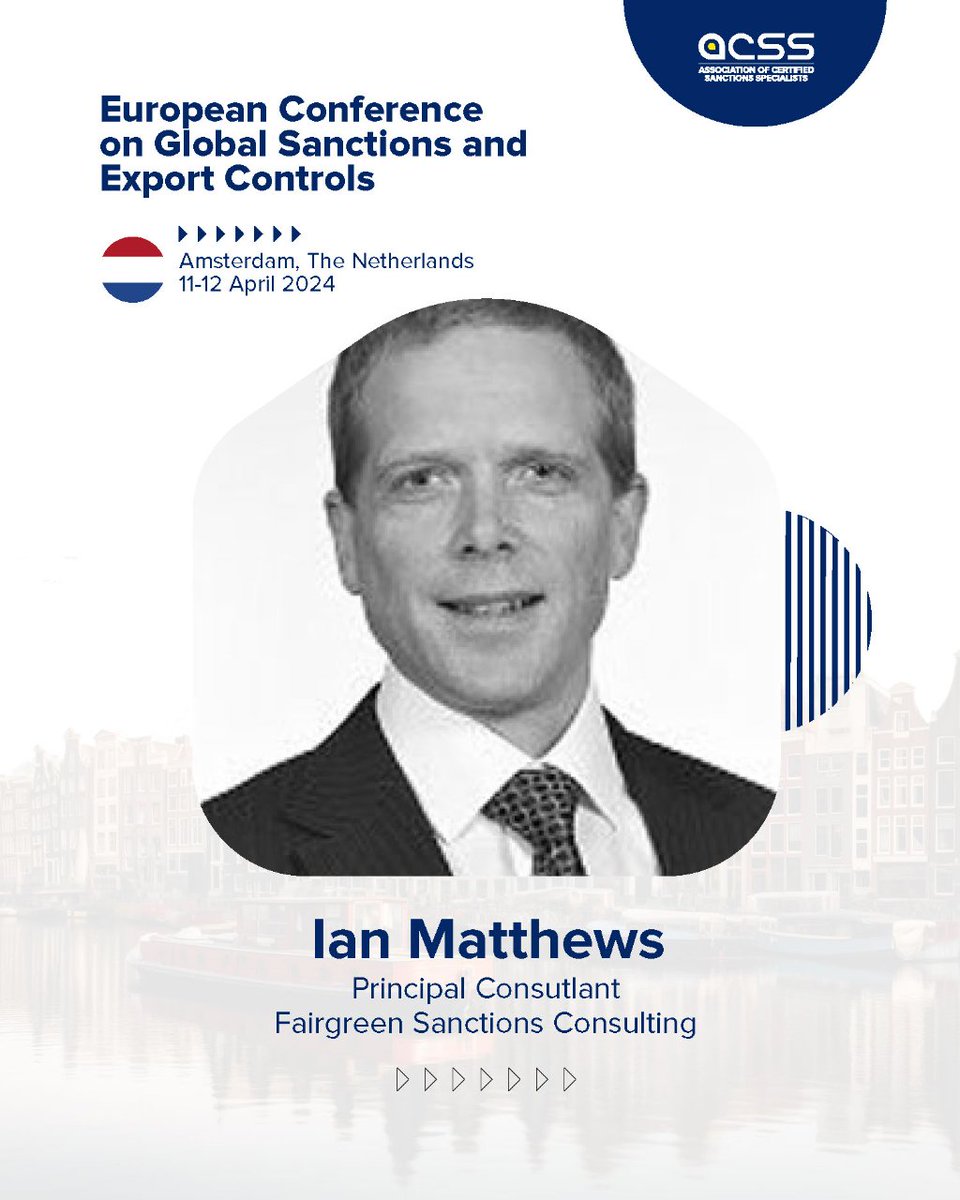 ACSS_Sanctions's tweet image. 🔗 Register now to secure your spot: 2024euconf.sanctionsassociation.org

#ACSS #ACSSConference #EUConference #ACSSEUConference #SanctionsCompliance #ExportControls