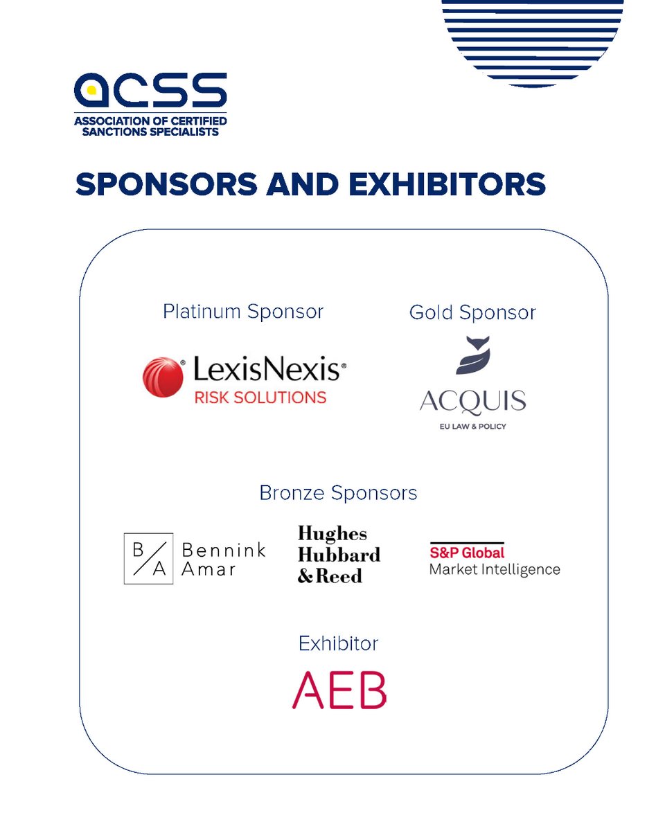 ACSS_Sanctions's tweet image. 🔗 Register now to secure your spot: 2024euconf.sanctionsassociation.org
#ACSS #ACSSConference #EUConference #ACSSEUConference