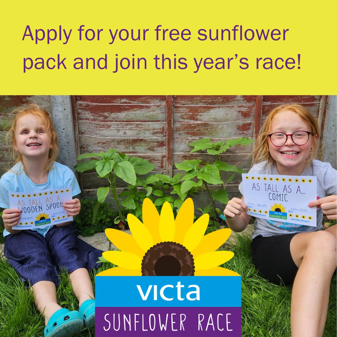 Apply for your free sunflower pack and join the VICTA sunflower race 2024! Pack applications close 9 April, open to children aged 0 to 17 who have a vision impairment & their siblings. Find out more & apply: victa.org.uk/victa-calendar…