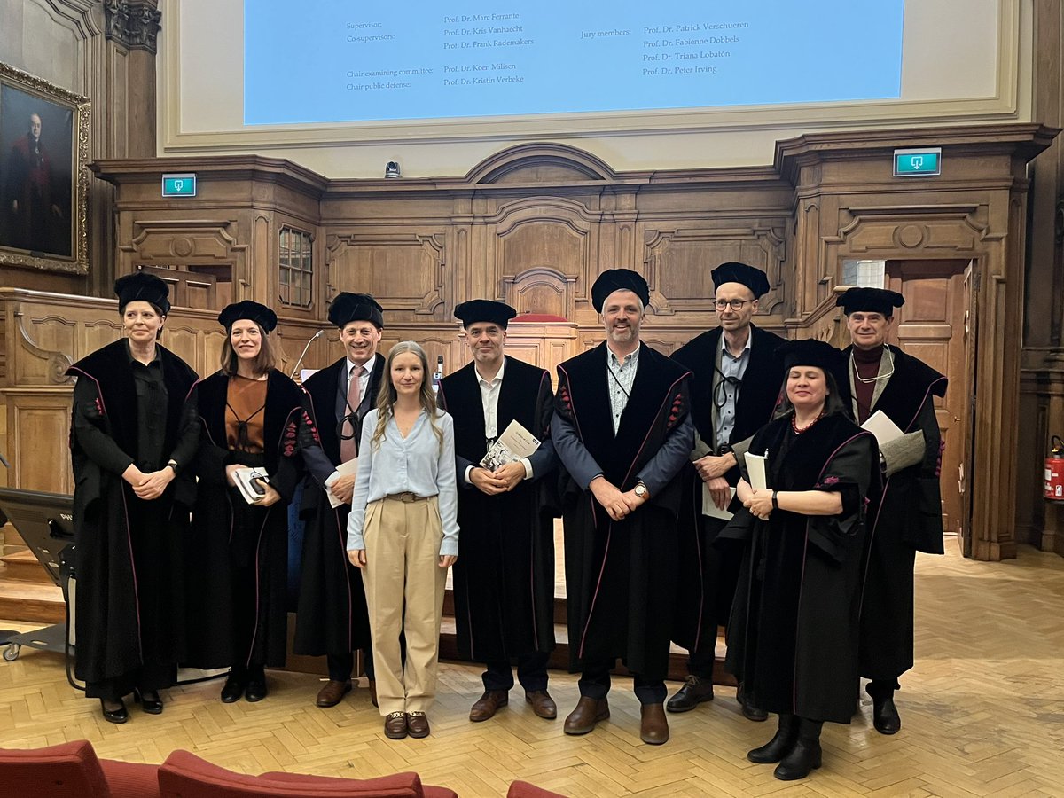 Congrats Liselotte on a fantastic #PhD journey and an impressive PhD defence on #Quality of Care in #IBD. Congrats also on the promotor team #MFerrante @krisvanhaecht #FRademaekers @UZLeuven @mynexuzhealth Thanks to all jury members, especially #PIrving & #TLobaton for joining.