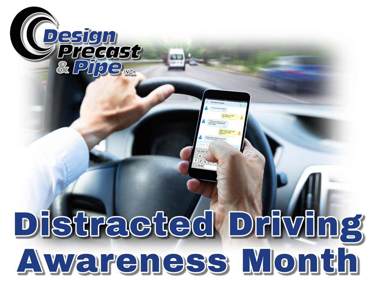 April is #DistractedDriversAwarenessMonth! 📞 (228) 831-5833 📩 info@designprecast.com 🌐 linktr.ee/designprecast #DPPIdifference #designprecastpipe #superiorprecast #precastconcrete #concretepipes #theliftingeye #laypipefaster