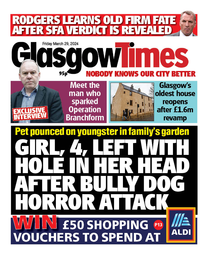 Tomorrow's front page of the Glasgow Times #glasgow #buyapaper