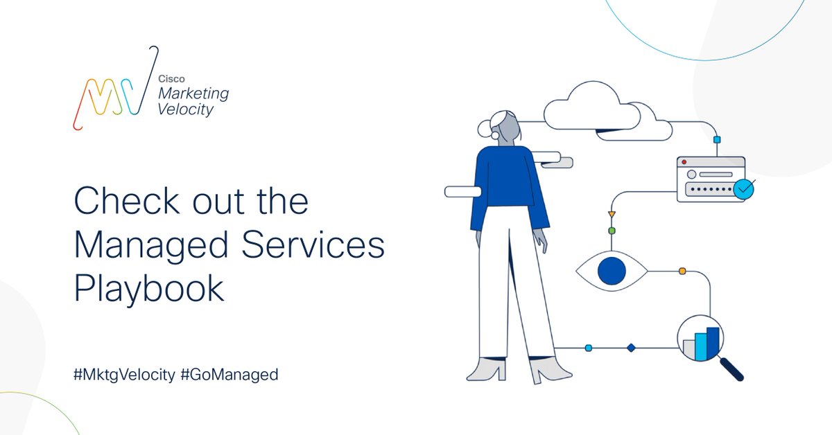 ankitjuthani's tweet image. 🔐 Unlock growth with the Managed Services Playbook! Inside you&apos;ll find: 
📈 Rising demand for #ManagedServices 
🛠️ How to craft standout offerings 
🏆 Multiply success 
💡 Market your unique edge with Cisco 
Access the playbook in #MktgVelocity today! cs.co/6010ZgRIG