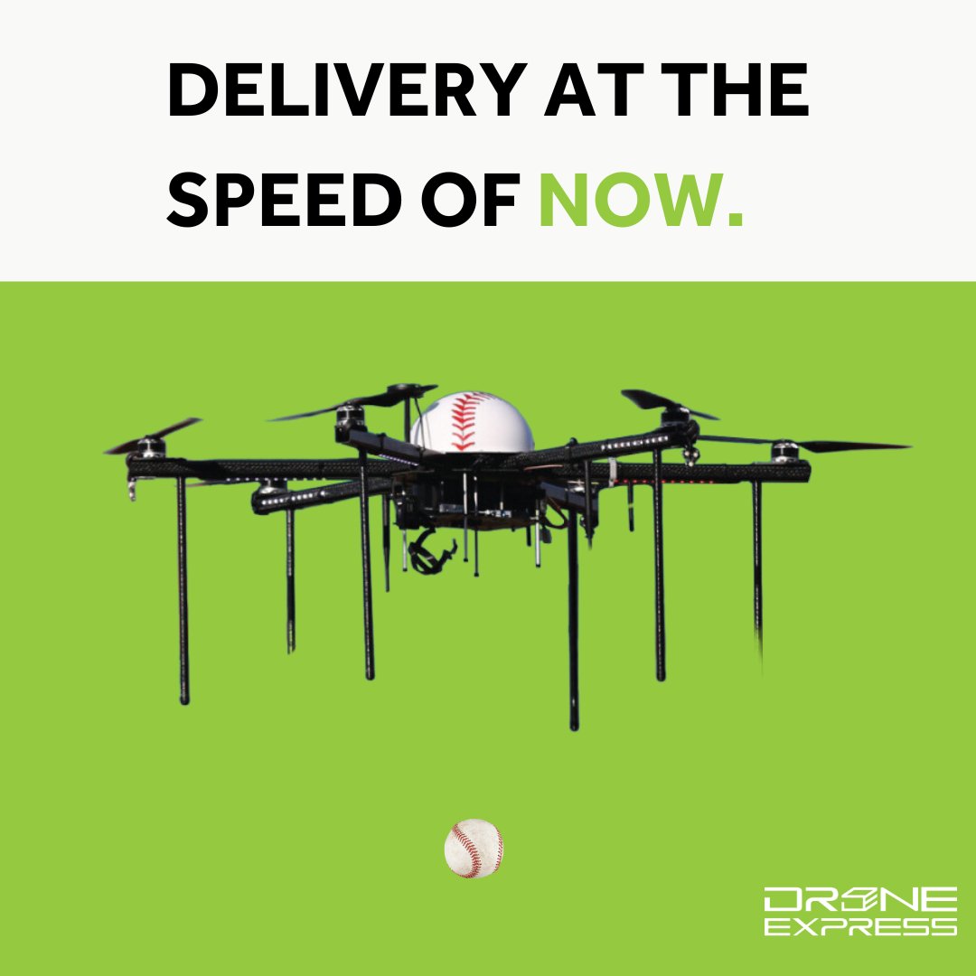 Hey, #baseballfans! It's #openingday & we're excited to deliver the fun! From hot dogs to home runs, count on us so you never miss a moment of the action with drone delivery at the speed of NOW! ⚾️🧢 Sign up to see when we are delivering in your area: droneexpress.com/#downloadapp